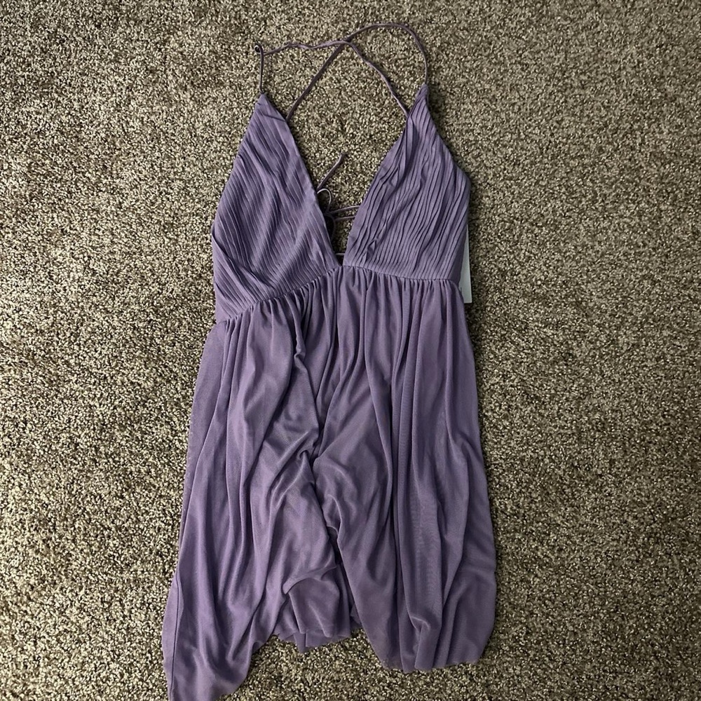 Purple mini dress